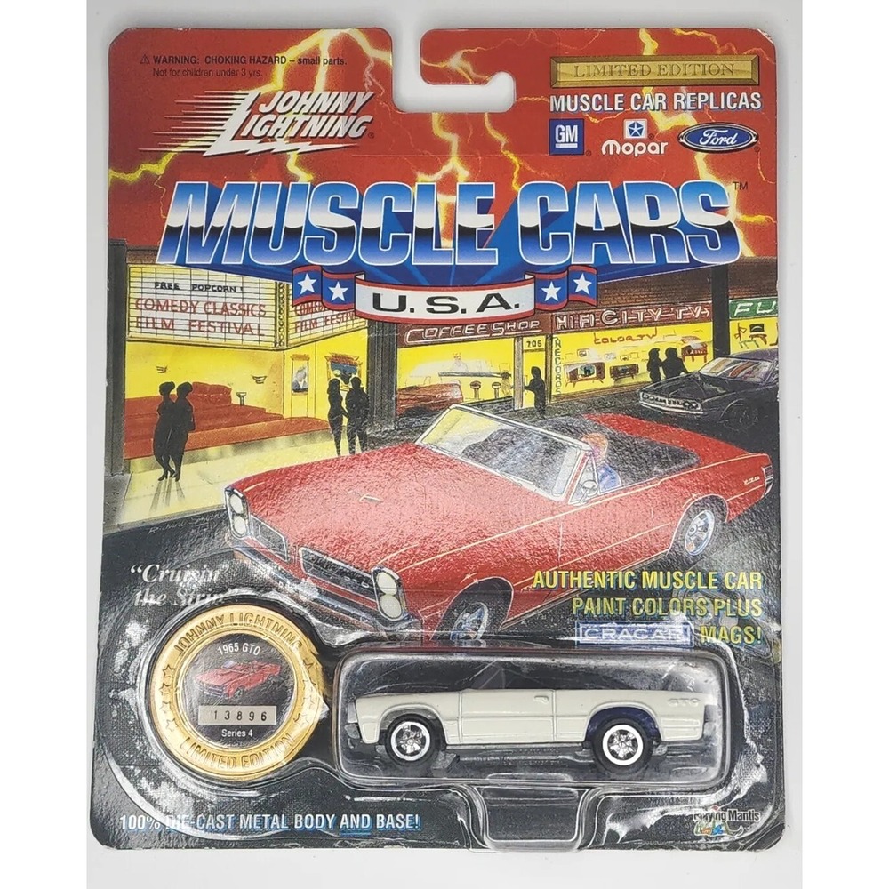 1994 Johnny Lightning Muscle Cars USA 1965 GTO Series 4 White HW20 13896